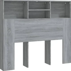 Vidaxl Armoire de tête de lit Chêne fumé 120x19x103,5 cm