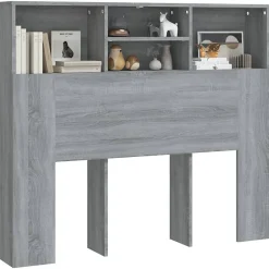 Vidaxl Armoire de tête de lit Chêne fumé 120x19x103,5 cm