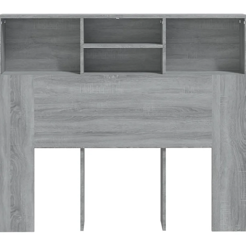Vidaxl Armoire de tête de lit Chêne fumé 120x19x103,5 cm