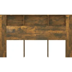 Vidaxl Armoire de tête de lit Chêne fumé 180x18,5x104,5 cm 817276
