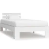 Vidaxl Cadre de lit Blanc Bois de pin massif 90 x 200 cm