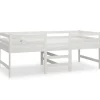 Vidaxl Cadre de lit Blanc 90x200 cm Bois de pin massif 833096 Best