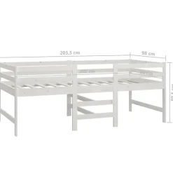 Vidaxl Cadre de lit Blanc 90x200 cm Bois de pin massif 833096 Best