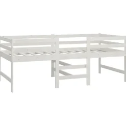 Vidaxl Cadre de lit Blanc 90x200 cm Bois de pin massif 833096 Best