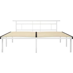 Vidaxl Cadre de lit Blanc Métal 180x200 cm Online