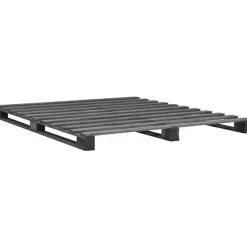 Vidaxl Cadre de lit de palette Gris Bois de pin massif 160 x 200 cm