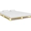Vidaxl Cadre de lit de palette Bois de pin massif 140 x 200 cm
