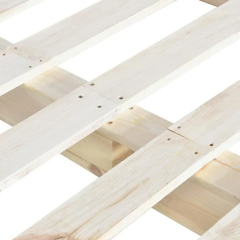 Vidaxl Cadre de lit de palette Bois de pin massif 140 x 200 cm