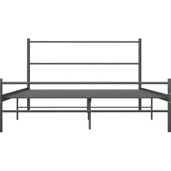 Vidaxl Cadre de lit Gris Métal 160 x 200 cm