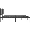 Vidaxl Cadre de lit métal avec tête de lit noir 120x190 cm 350861 Hot