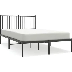 Vidaxl Cadre de lit métal avec tête de lit noir 120x190 cm 350861 Hot