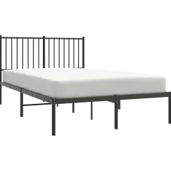 Vidaxl Cadre de lit métal avec tête de lit noir 120x190 cm 350861 Hot