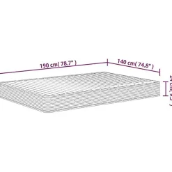 Vidaxl Matelas en mousse moyennement doux 140x190 cm 373010 Hot