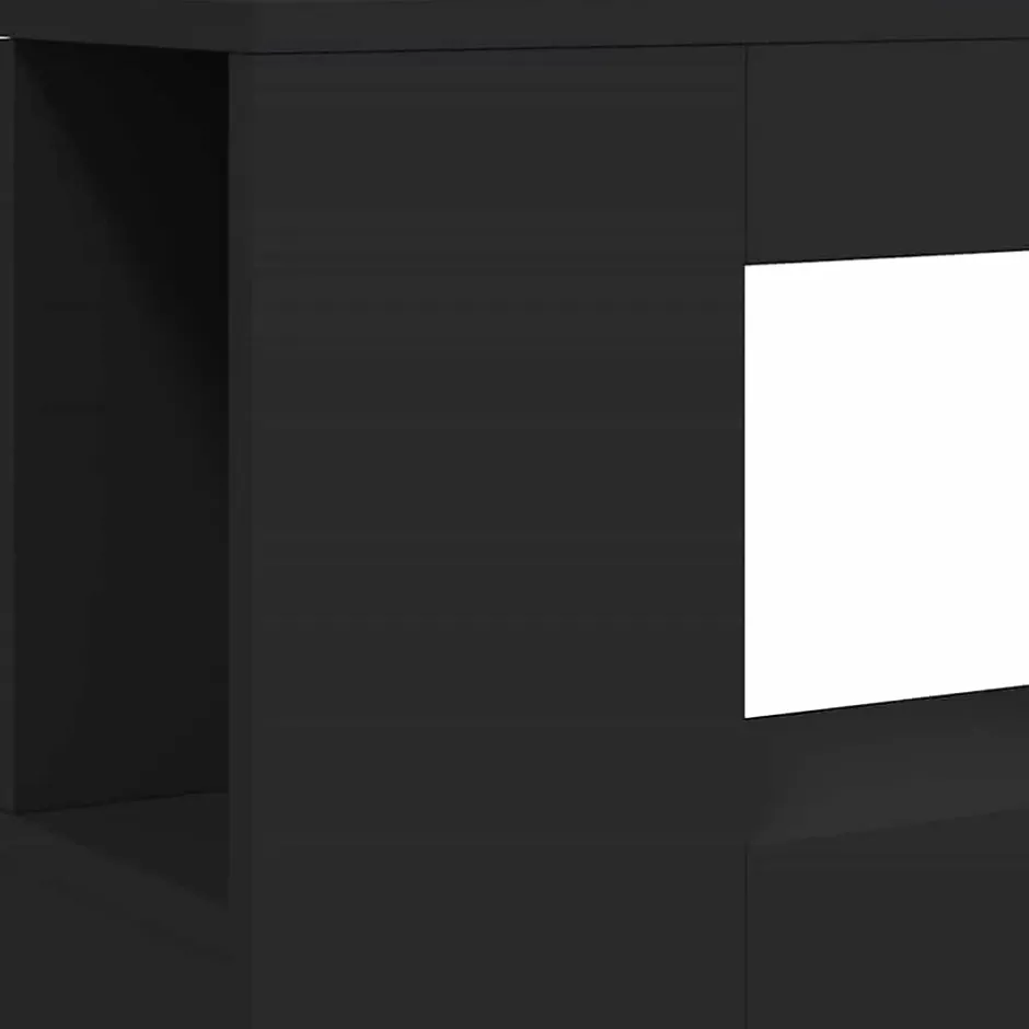Vidaxl Tête de Lit à LED, Accessoire de Lit, Tête de Cadre de Lit, Meuble de Chambre à Coucher, Noir 200x18,5x103,5 cm Bois 837366 Sale