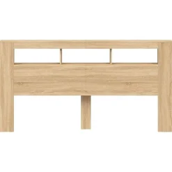 Vidaxl Tête de Lit à LED, Accessoire de Lit, Tête de Cadre de Lit, Meuble de Chambre à Coucher, Chêne Sonoma 837367