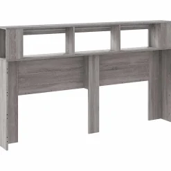 Vidaxl Tête de Lit à LED, Panneau avec Rangement, Accessoire de Lit, Tête de Cadre de Lit Chambre, Sonoma Gris 837363