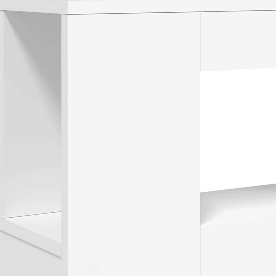 Vidaxl Tête de Lit à LED, Panneau de Lit avec Rangement, Accessoire de Cadre de Lit, Meuble de Chambre à Coucher Maison, 837365