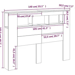 Vidaxl Tête de Lit à LED, Tête de Cadre de Lit, Accessoire de Lit Double, Meuble de Chambre à Coucher Maison Intérieur, 837348 Online