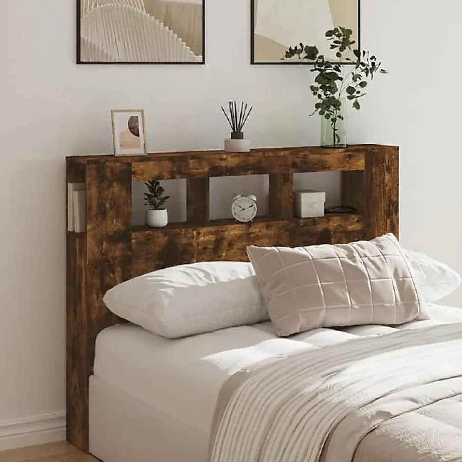 Vidaxl Tête de Lit à LED, Tête de Cadre de Lit, Accessoire de Lit Double, Meuble de Chambre à Coucher Maison Intérieur, 837348 Online