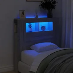 Vidaxl Tête de Lit à LED, Tête de Cadre de Lit, Accessoire de Lit Simple, Meuble de Chambre à Coucher Maison Intérieur, 837335 New
