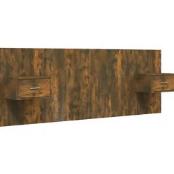 Vidaxl Tête de lit avec armoires Chêne fumé Bois d'ingénierie 3115681