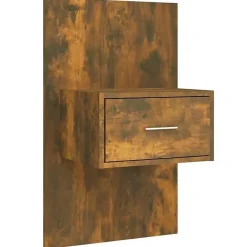 Vidaxl Tête de lit avec armoires Chêne fumé Bois d'ingénierie 3115705 Hot