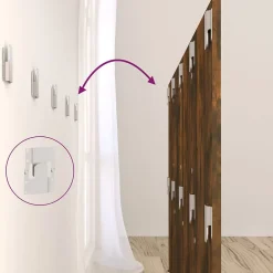 Vidaxl Tête de lit avec armoires Chêne fumé Bois d'ingénierie 3115705 Hot