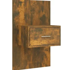 Vidaxl Tête de lit avec armoires Chêne fumé Bois d'ingénierie 3115705 Hot