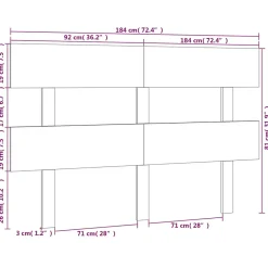 Vidaxl Tête de lit Blanc 184x3x81 cm Bois massif de pin 819086 Clearance