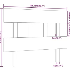 Vidaxl Tête de lit Blanc 103,5x3x81 cm Bois massif de pin 819106 New