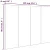Vidaxl Tête de lit Blanc 120x1,5x80 cm Bois d'ingénierie 811025