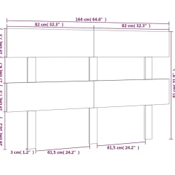 Vidaxl Tête de lit Blanc 164x3x81 cm Bois massif de pin 819081 New