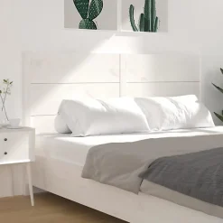 Vidaxl Tête de lit Blanc 146x4x100 cm Bois massif de pin 818721 Clearance
