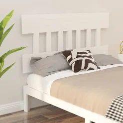 Vidaxl Tête de lit Blanc 203,5x3x81 cm Bois massif de pin 819141