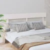 Vidaxl Tête de lit Blanc 204x3x81 cm Bois massif de pin 819091