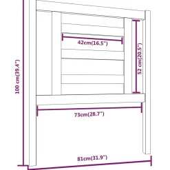 Vidaxl Tête de lit Blanc 81x4x100 cm Bois massif de pin 818796 Sale