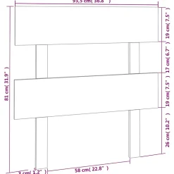 Vidaxl Tête de lit Blanc 93,5x3x81 cm Bois massif de pin 819051