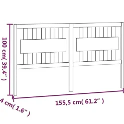 Vidaxl Tête de lit Blanc 155,5x4x100 cm Bois massif de pin 818576 Clearance