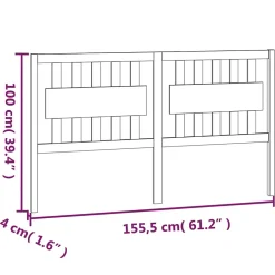 Vidaxl Tête de lit Blanc 155,5x4x100 cm Bois massif de pin 818576 Clearance