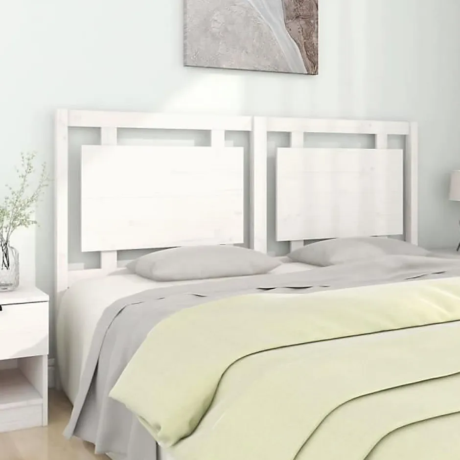 Vidaxl Tête de lit Blanc 165,5x4x100 cm Bois massif de pin 817951
