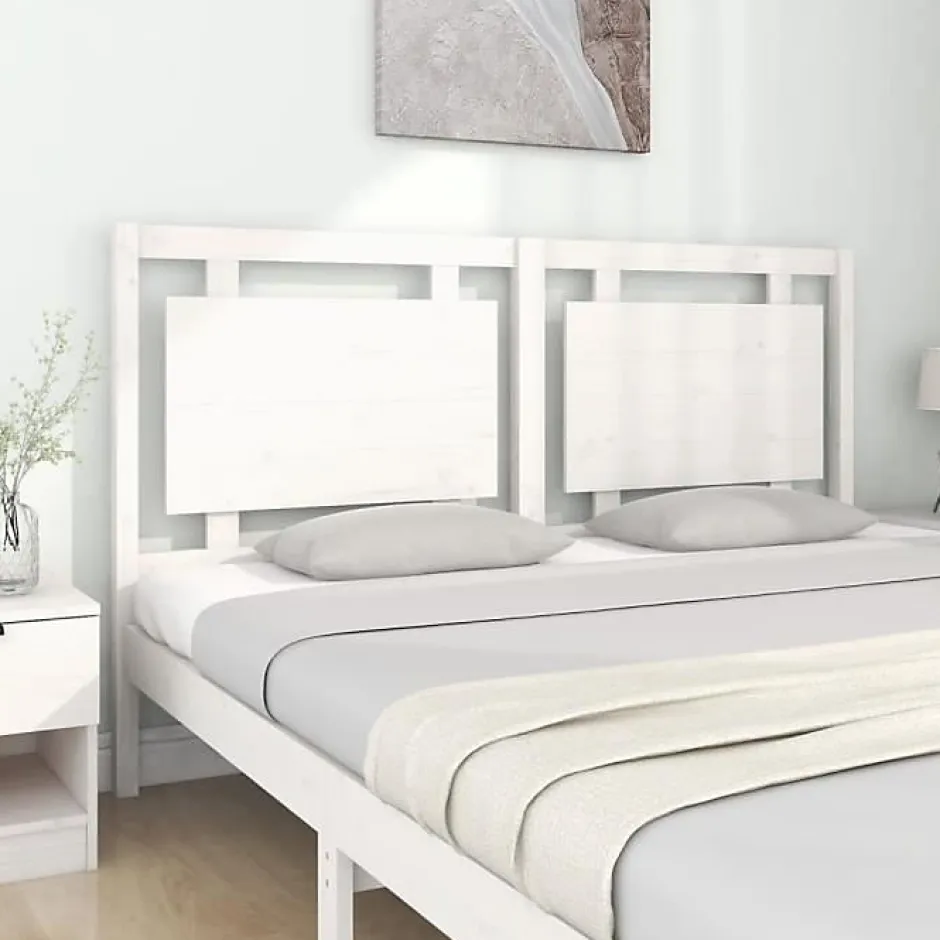 Vidaxl Tête de lit Blanc 165,5x4x100 cm Bois massif de pin 817951