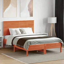 Vidaxl Tête de lit cire marron 120 cm bois massif de pin 844372