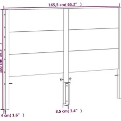 Vidaxl Tête de lit cire marron 160 cm bois massif de pin 844326