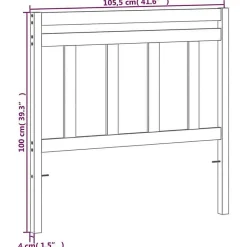 Vidaxl Tête de lit cire marron 100 cm bois massif de pin 844178