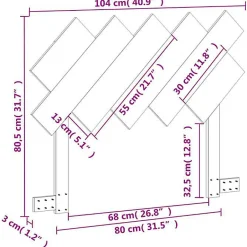 Vidaxl Tête de lit cire marron 100 cm bois massif de pin 844381