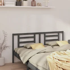 Vidaxl Tête de lit Gris 186x4x100 cm Bois de pin massif 818837 Best