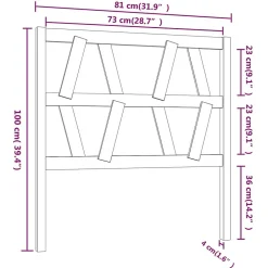 Vidaxl Tête de lit Gris 81x4x100 cm Bois massif de pin 818597