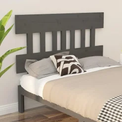 Vidaxl Tête de lit Gris 203,5x3x81 cm Bois massif de pin 819142