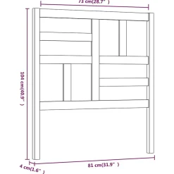 Vidaxl Tête de lit Gris 81x4x104 cm Bois massif de pin 818167 Best