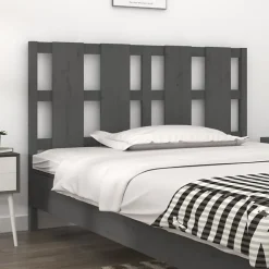 Vidaxl Tête de lit Gris 125,5x4x100 cm Bois massif de pin 817982 Outlet